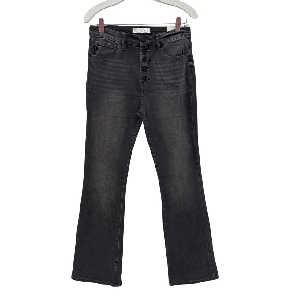 KanCan Margaret High Rise Bootcut Jeans 13/30 NWT Gray Black Wash Button Fly - Picture 2 of 9